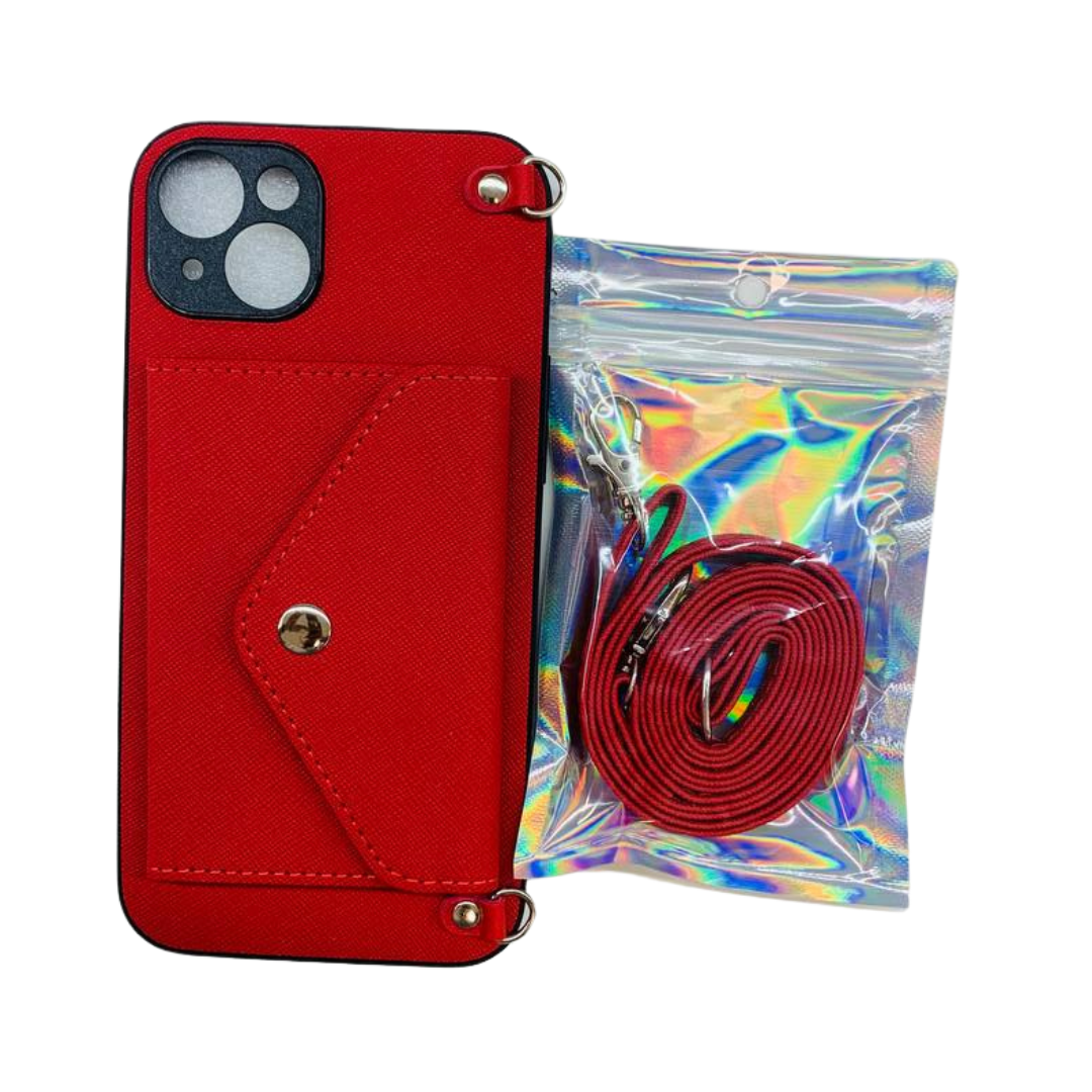 Чохли :: Шкіряний чохол через плече K-and-T для Apple iPhone 15 - Main Image